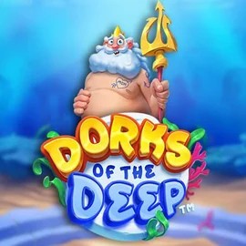 Dorks of the Deep slot logo by Hacksaw Gaming at Fatpirate CasinoDorks of the Deep