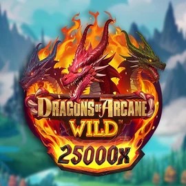 Dragons of Arcane Wild slot logo by Foxium at Fatpirate Casino