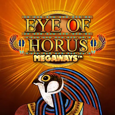 Eye of Horus Megaways logo by Blueprint Gaming at Fatpirate Casino