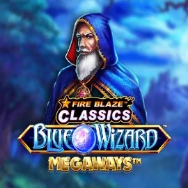 Fire Blaze Blue Wizard Megaways casino game by Rarestone Gaming – featured logo at Fatpirate Casino